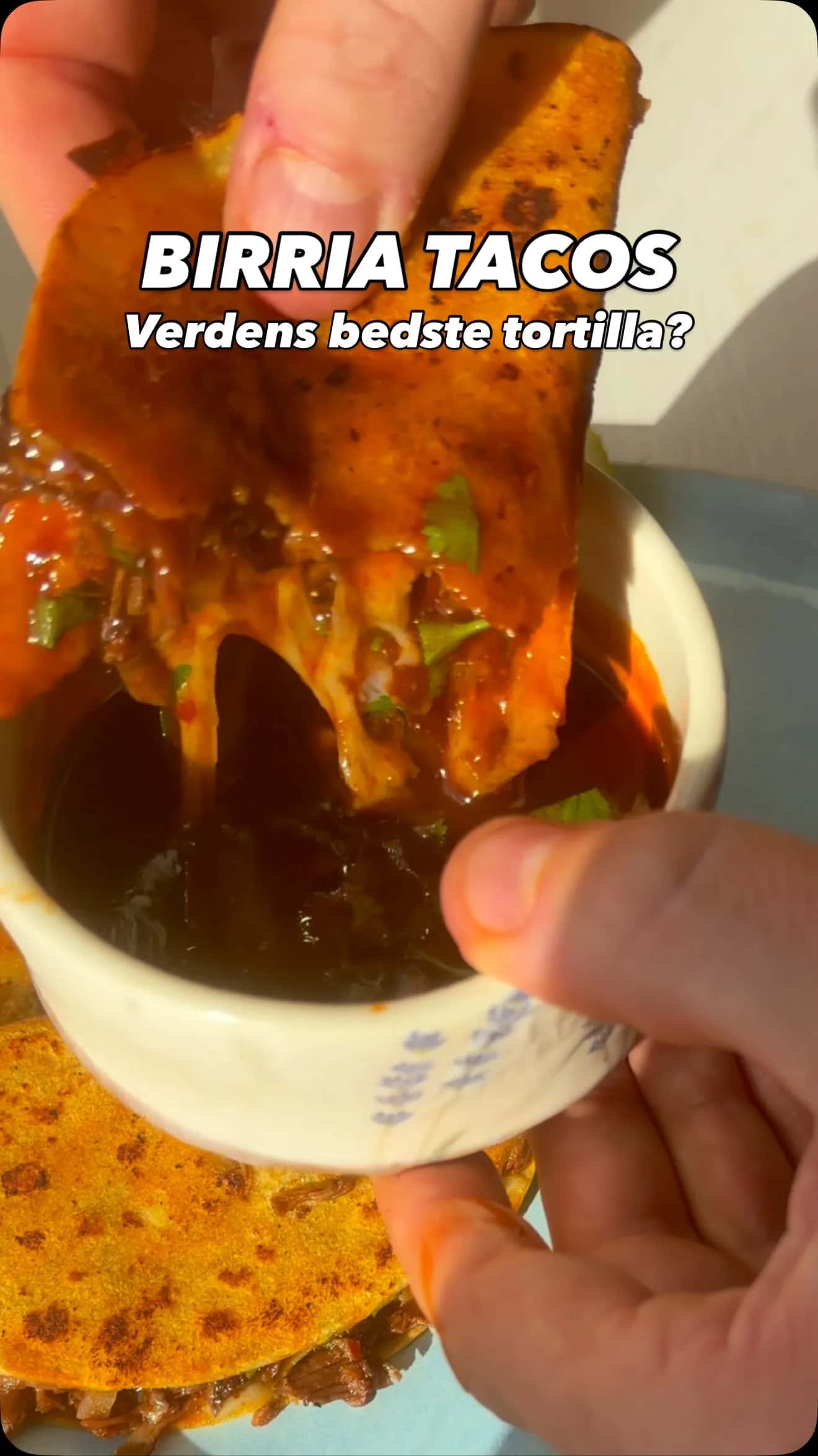 Birria tacos: Dyp tacoen. Spis. Gentag.