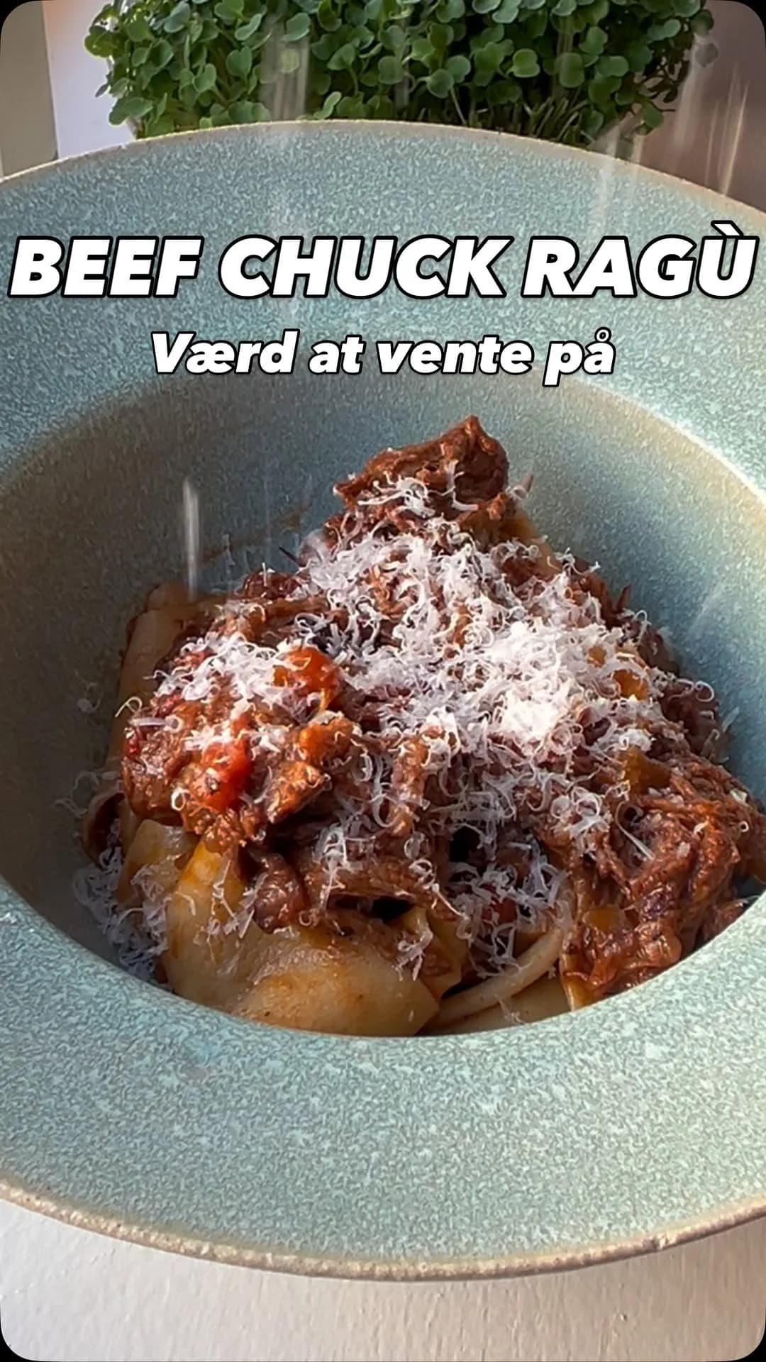 Beef chuck ragù med hjemmerullet pappardelle - spaghetti bolo på spahotel