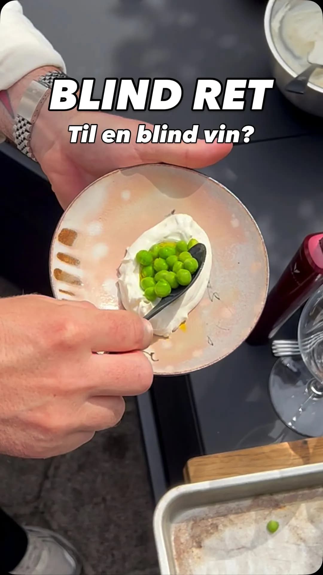 Ricottacreme med ærter
